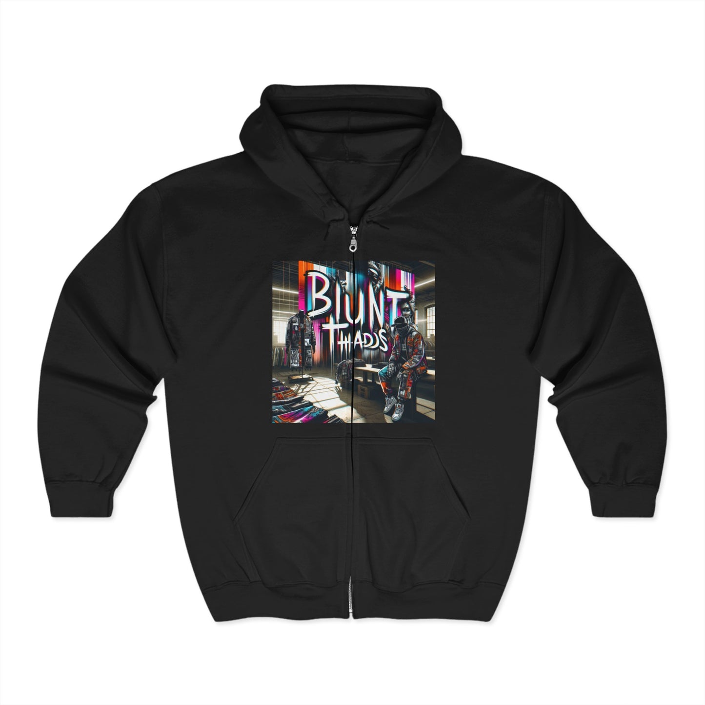 Savage Energy, Zero Regrets Unisex Heavy Blend™ Full Zip Hooded Sweatshirt