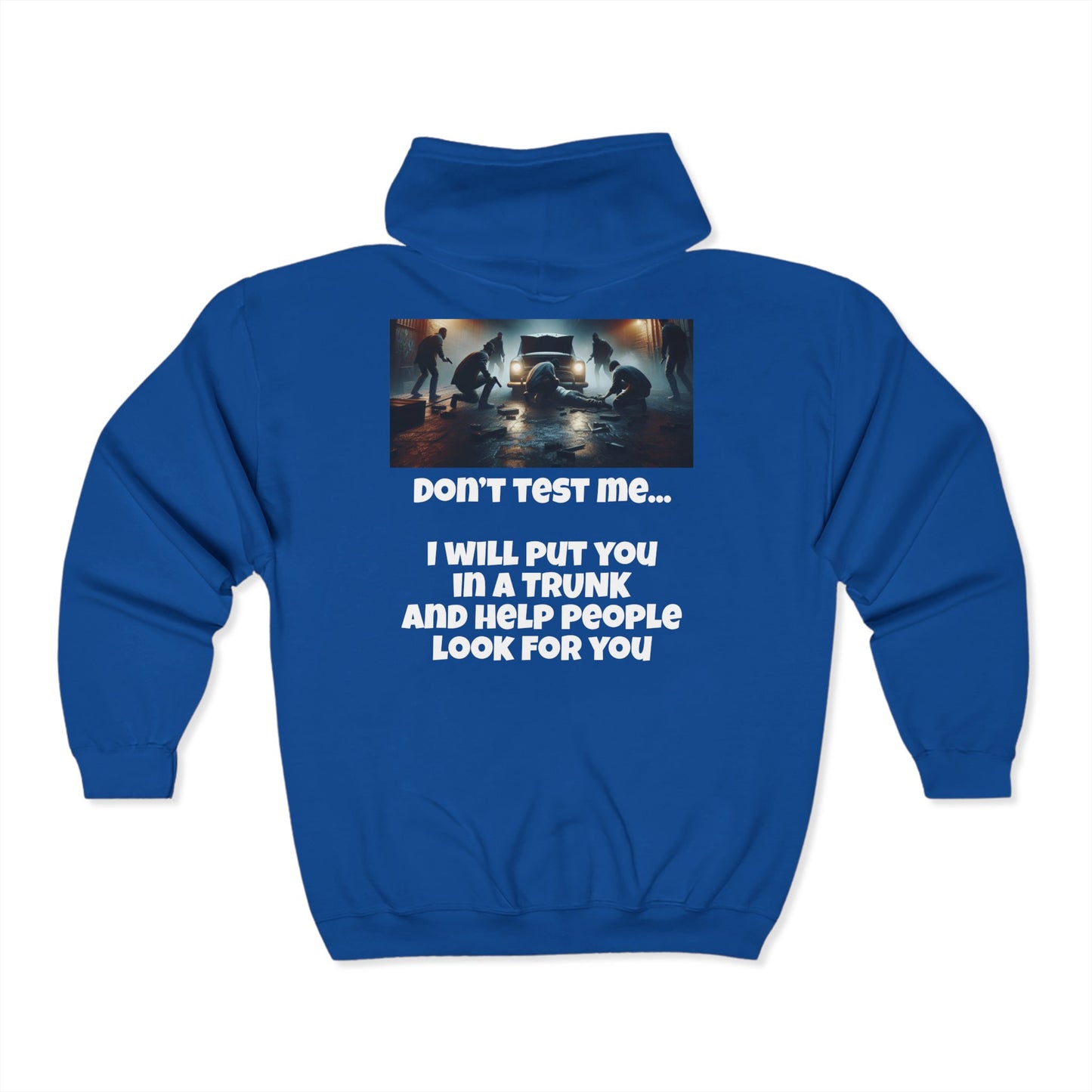 Savage Energy, Zero Regrets Unisex Heavy Blend™ Full Zip Hooded Sweatshirt