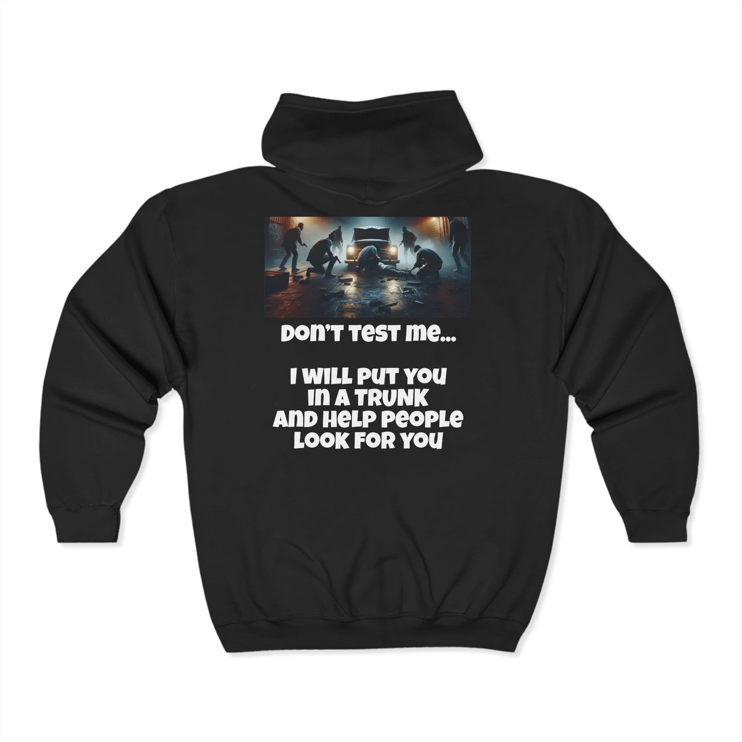 Savage Energy, Zero Regrets Unisex Heavy Blend™ Full Zip Hooded Sweatshirt