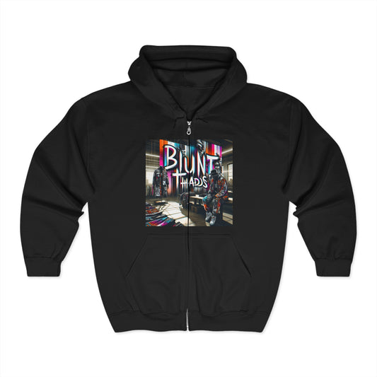 Savage Energy, Zero Regrets Unisex Heavy Blend™ Full Zip Hooded Sweatshirt